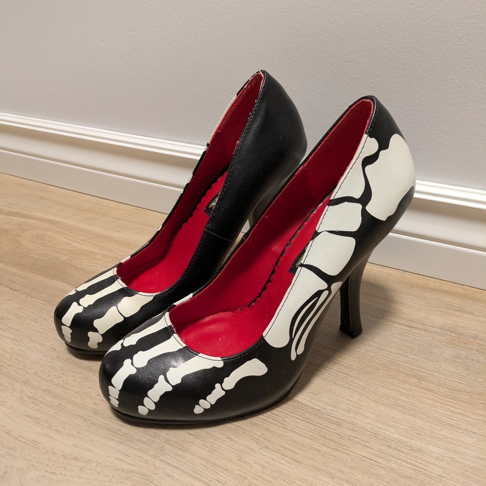 Funtasma X-Ray-12 Skeleton Pattern Heels